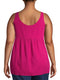 Terra & Sky Magenta Quartz Women's Plus Size Button Front Tank