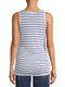 Time And Tru Women's Blue Stripe Maternity Tank Top