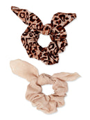 Time and Tru Tan/Animal 1 Tropical Scrunchie, 2-Pack Set