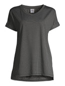 Avia Black Soot Women's Active V-Neck Mini Dot Tunic