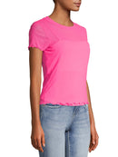 No Boundaries BB Pink Juniors' Mesh Tee with Tank Top