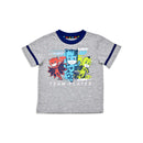 PJ Masks Baby and Toddler Boy Grey/Navy Graphic T-Shirt and Knit Shorts Outfit Set