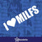 I Love Milfs - Sticker Funny Auto Car Heart Decal Bumper Window Truck JDM Euro Sex