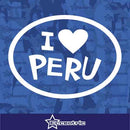 I Love Peru Decal Truck Car Window Sticker Laptop Vinyl