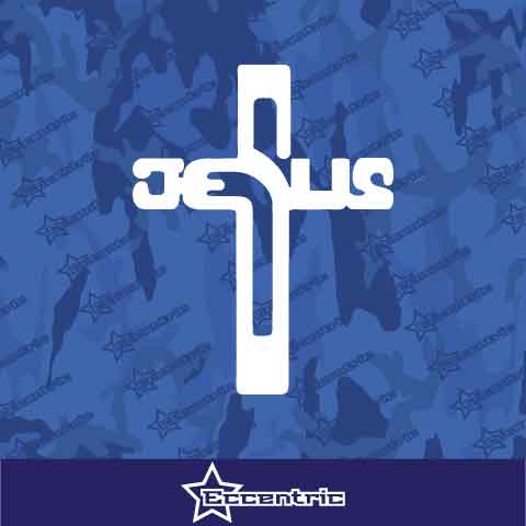 Jesus Cross Decal Vinyl Sticker