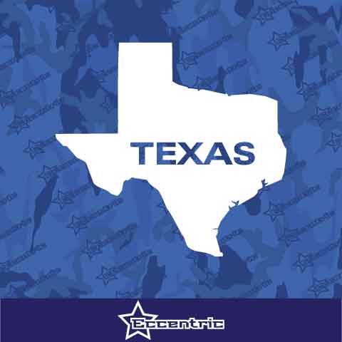 Map Of Texas Decal Vinyl Sticker