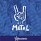 Metal Finger Symbol Decal Vinyl Sticker
