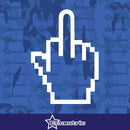Middle Finger (8-bit) - Game NES Decal Funny Sticker Vinyl anime 90s