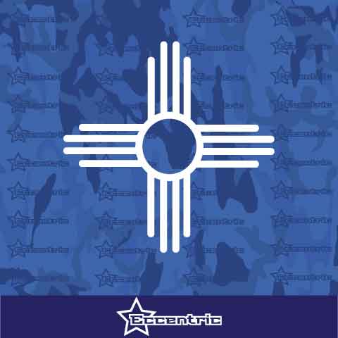 New Mexico Zia Sun Symbol Decal Car Truck Window Sticker Laptop Vinyl