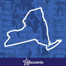 New York State Outline State Outline Decal Laptop Sticker Car Truck Window Vinyl