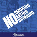 No Smoking Eating Drinking - Sticker Business Door Decal Store Office Window Sign