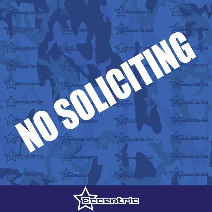 No Soliciting - Sign Vinyl Decal Sticker Business Door Window Office Wall Store