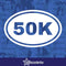 Oval 50K - Run 31 mile Ultra Marathon Sticker Runner Iron Man Decal Vinyl Fitness