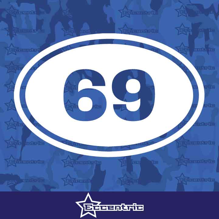 Oval 69 - Sticker JDM Laptop Decal Bumper Rap Window Love Hip Hop Vinyl Graphic