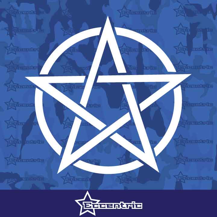 Pentacle Star Decal Wiccan Pagan Symbol Sticker Truck Car Window Vinyl