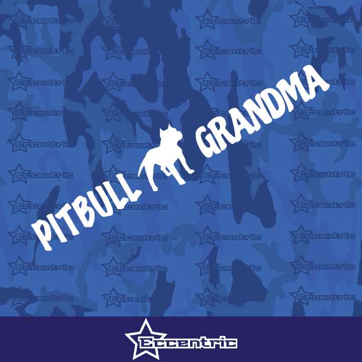 Pitbull Grandma - Sticker Cute Vinyl Best Friend Decal Rescue Pet Animal Dog Love