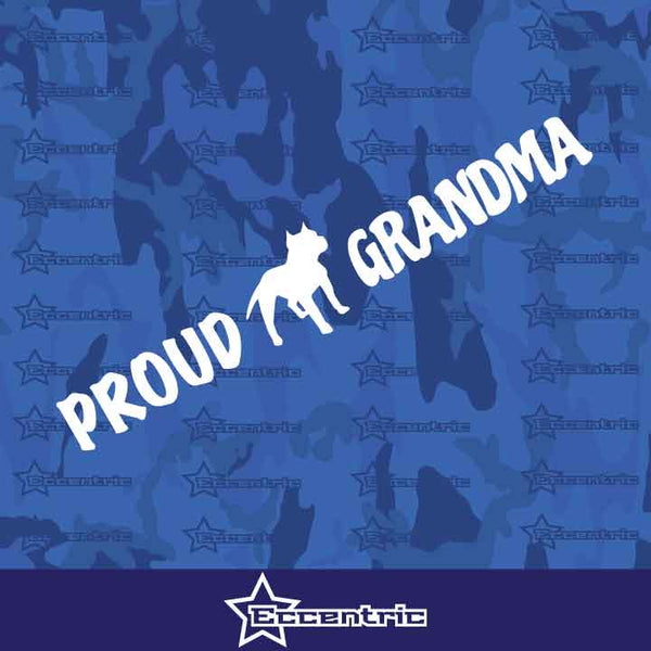Proud Pit Grandma - Sticker Vinyl Best Friend Decal Rescue Pet Dog Love Animal