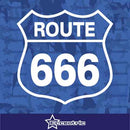 Route 666 Decal Interstate Sign Sticker Car Window Truck Evil Devil Vinyl