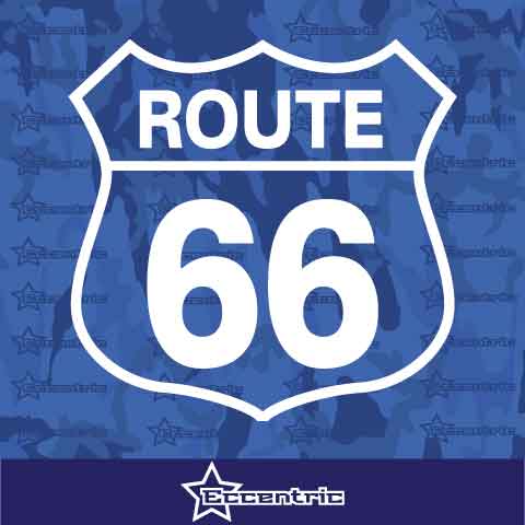 Route 66 Decal Interstate Sign Sticker Car Window Truck Vinyl
