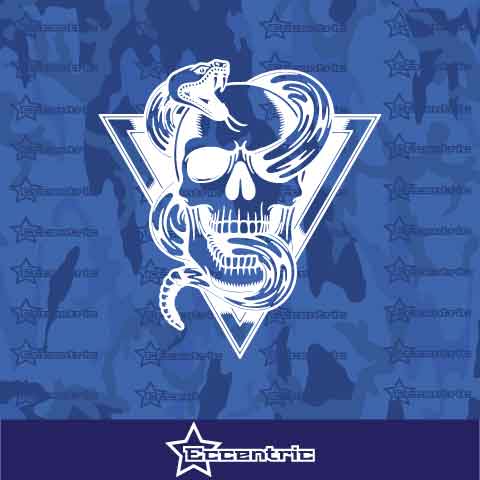 Skull & Snake Decal Car Truck Window Sticker Laptop Vinyl