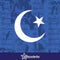 Star And Crescent Moon - Decal Muslim Islam symbol Sticker Car Laptop