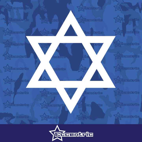 Star Of David - Decal Shield Magen Judaism Car Sticker Israeli Symbol