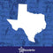 Texas State - Vinyl Gun Decal Wild West Window Bumper Sticker Track Map Style