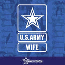U.S. Army Wife Decal Military Sticker Laptop Truck American Car Window Vinyl