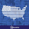 USA Map American Flag Decal Truck Car Sticker Laptop Vinyl Graphic