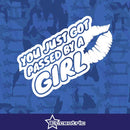 You Just Got Passed By A Girl - Decal Lady Driven Car Window Sticker Cute VW