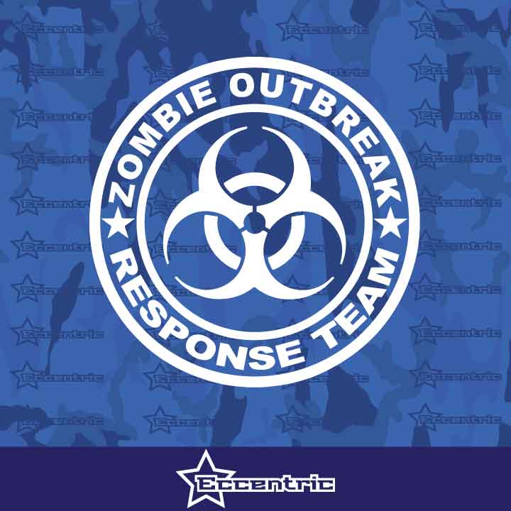 Zombie Outbreak Response Team - Vinyl Truck Decal Funny Car Sticker Death