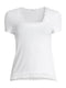 No Boundaries Arctic White Square Neck Top