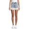 No Boundaries Juniors' Medium Wash Bleach Dip High Rise Denim Shorts