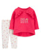 Child of Mine by Carter's Baby Girl Pink Little Sister Top & Leggings, 2pc Outfit Set