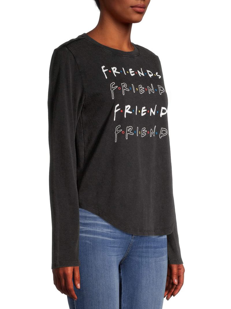 Friends For Ladies Young Adult Black LS Top