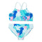 Wonder Nation Girls Mystical Aqua Palm Printed Bikini Swimsuit with UPF 50+