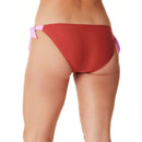 No Boundaries Juniors' Clay Brick/Orchid Rose Colorblock Bikini Bottom