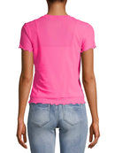 No Boundaries BB Pink Juniors' Mesh Tee with Tank Top