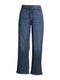 Time and Tru Medium Enzyme Women's High Rise Wide Leg Self Belt Jeans