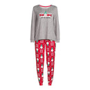 Secret Treasures Med Grey Heather Women's Long Sleeve Shirt and Joggers Pajama Set