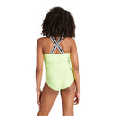 Justice Girls Electric Lime 1 Piece Multi Straps Swimsuit