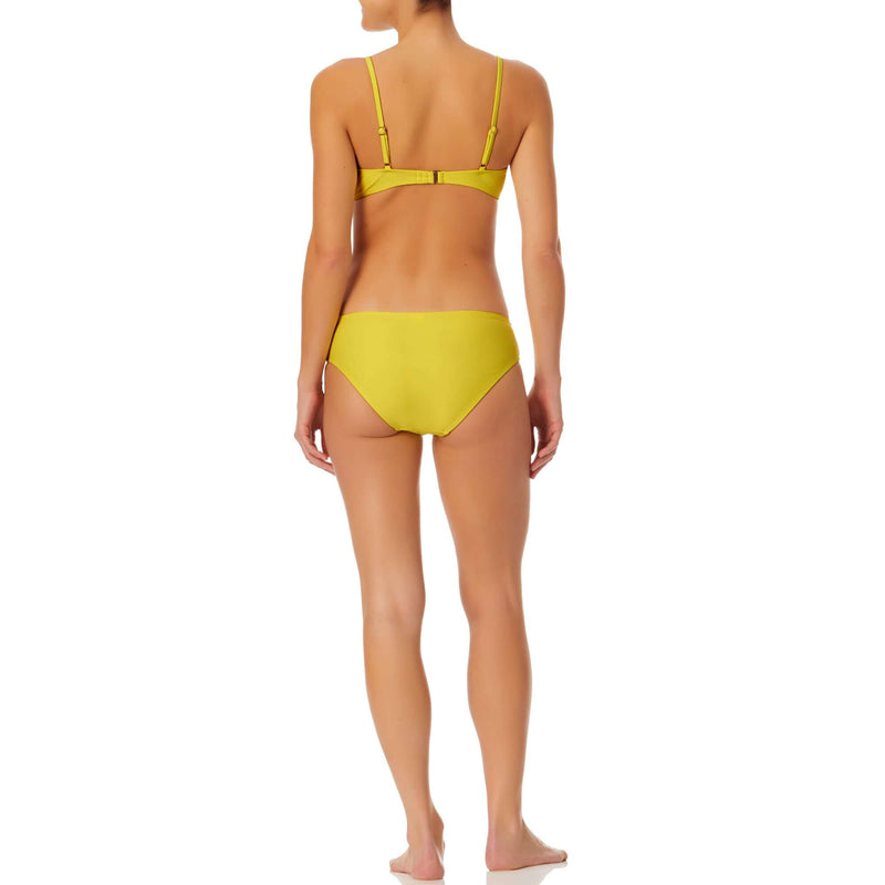No Boundaries Juniors' Lemonade Swim Solid Bandeau Bikini Top