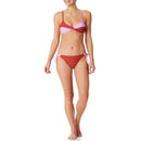 No Boundaries Juniors' Clay Brick/Orchid Rose Colorblock Bikini Bottom