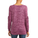 Time and Tru TD Pink Maternity Cozy Long Sleeve Sweatshirt