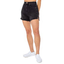 Celebrity Pink Juniors' and Women's Black Wash Frayed Hem High Rise Short