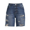 No Boundaries Juniors’ Dark Wash 90's Boyfriend Shorts