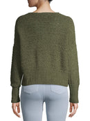 Time and Tru Green Amber Women's Tape Yarn Pullover Sweater