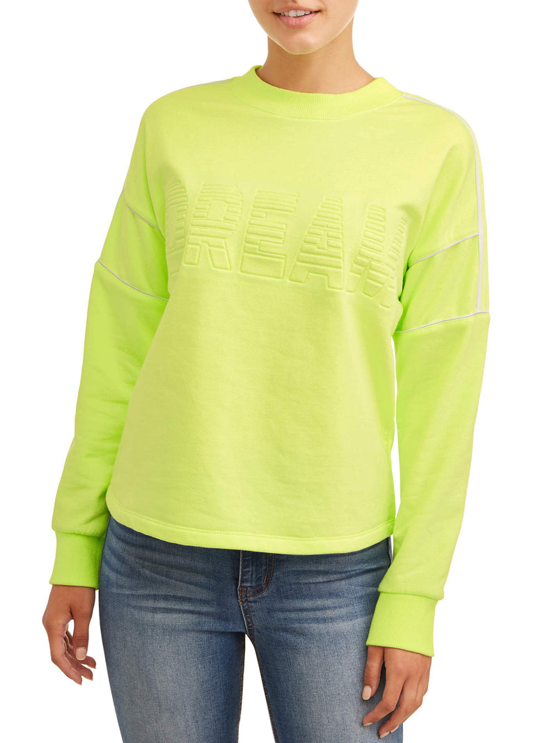 No Boundaries Juniors' Lunar Glow Graphic Crewneck Sweatshirt