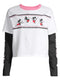 Mickey Mouse Arctic White Juniors’ Long Jump Twofer Graphic Tee