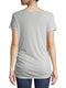 Time and Tru Grey Maternity Short Sleeve Henley